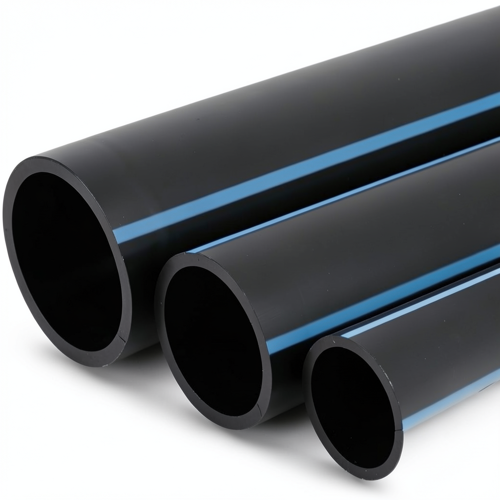 NPF HDPE Pipes Pressure 10 Bar Outside Diameter 160 mm Thickness 7.7 mm Black