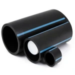 NPF HDPE Pipes Pressure 10 Bar Diameter 180 mm Thickness 8.6 mm Black