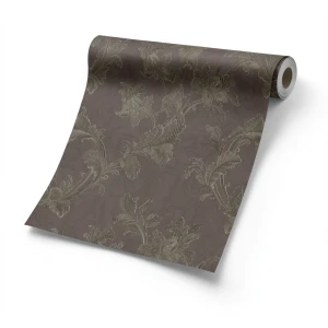 Floral Wall Decoration 10m x 0.73m Dark Brown Model 56811