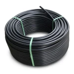 لفة أنابيب بلاستيك HDPE ضغط 3.2 بار PE 100، قطر خارجي 160 مم SDR 41، لون أسود
