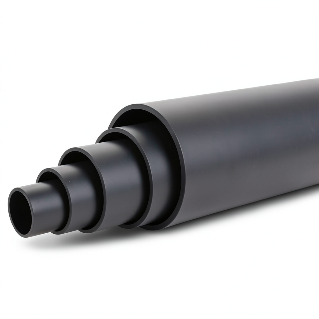 مواسير HDPE ضغط 3.2 بار PE 100 قطر خارجي 180 مم SDR 41 لون أسود
