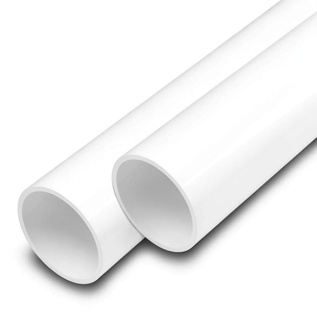 مواسير UPVC ضغط اسمي 8.6 بار مقاس 1/4 1 إنش سمك 1.5 مم لون أبيض