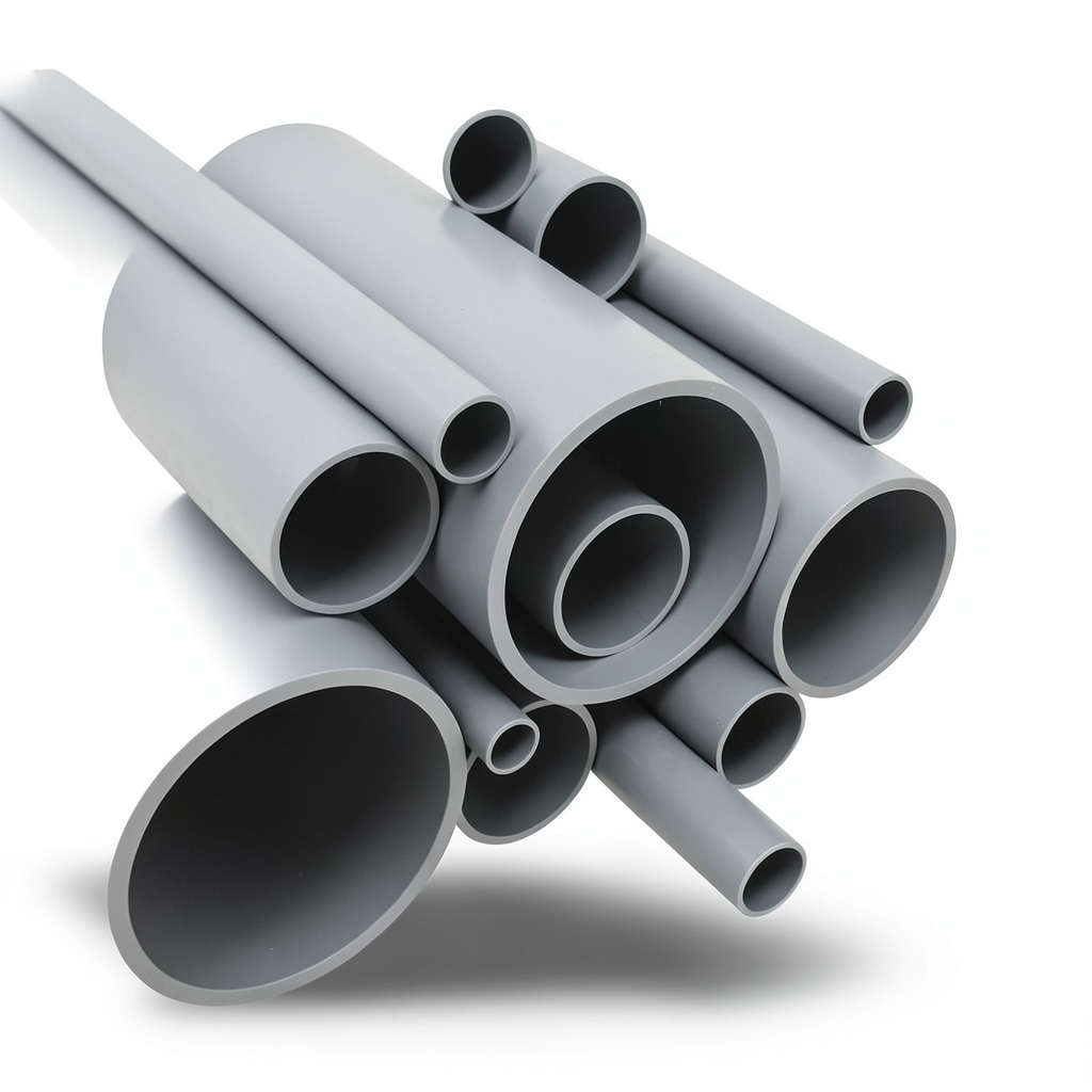انابيب UPVC جدول 80 مقاس 1 1/4 إنش سمك 4.85 مم لون رمادي