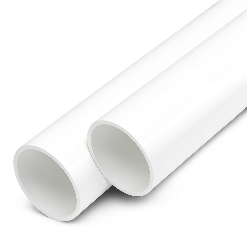مواسير UPVC ضغط اسمي 8.6 بار مقاس 1/2 1 إنش سمك 1.5 مم لون أبيض
