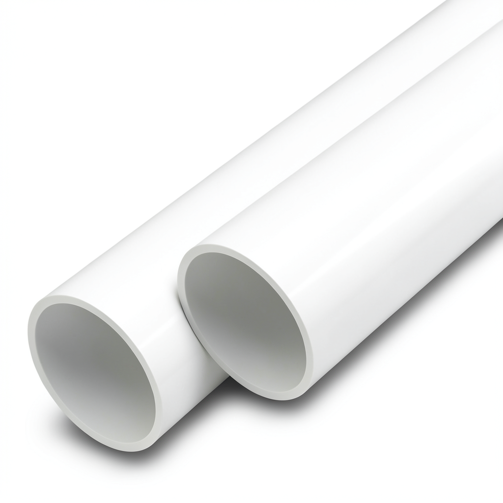 مواسير UPVC مقاس 4 إنش سمك 3.5 مم ضغط اسمي 8.6 بار لون أبيض