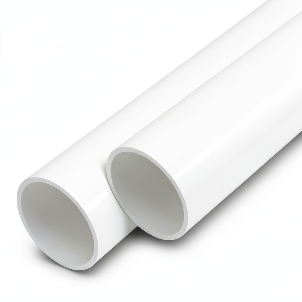 مواسير UPVC ضغط اسمي 8.6 بار مقاس 6 إنش سمك 5.2 مم لون أبيض