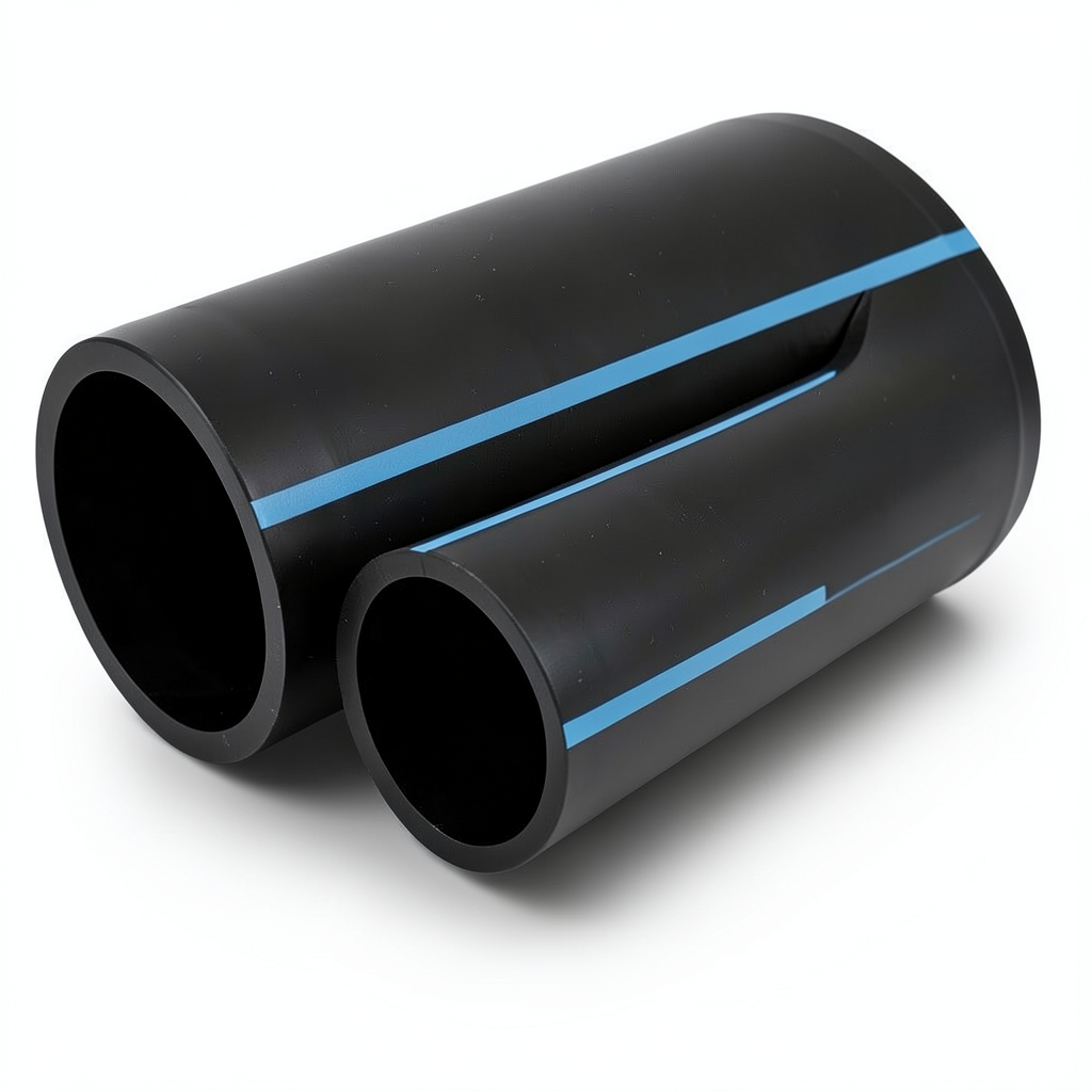 أنابيب HDPE الوطني للضغط العالي 10 بار، قطر 450 مم، سمك 21.5 مم، أسود