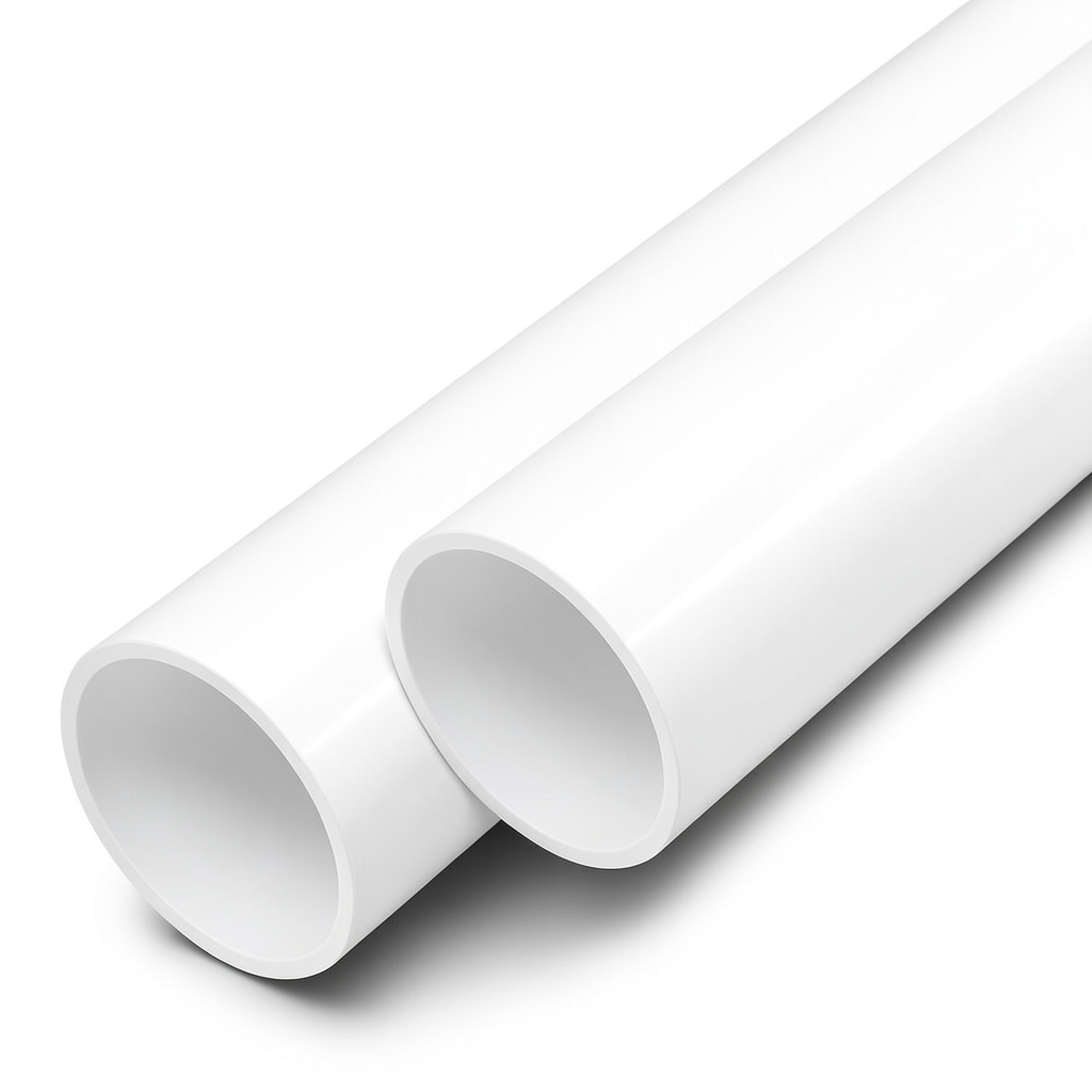 أنابيب UPVC ضغط اسمي 11 بار مقاس 1/2 1 إنش سمك 1.9 مم أبيض
