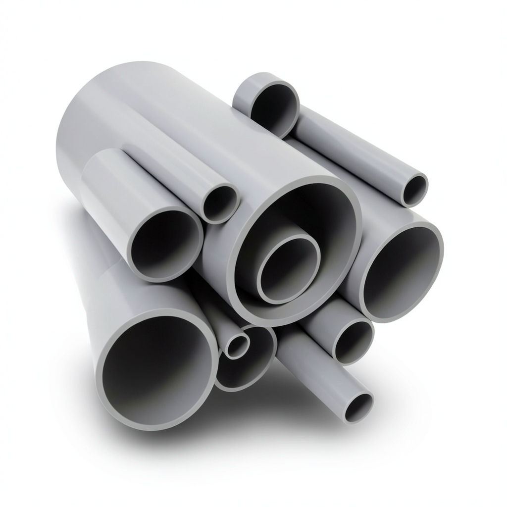 أنابيب UPVC جدول 80 مقاس 3 إنش سمك 7.62 مم لون رمادي