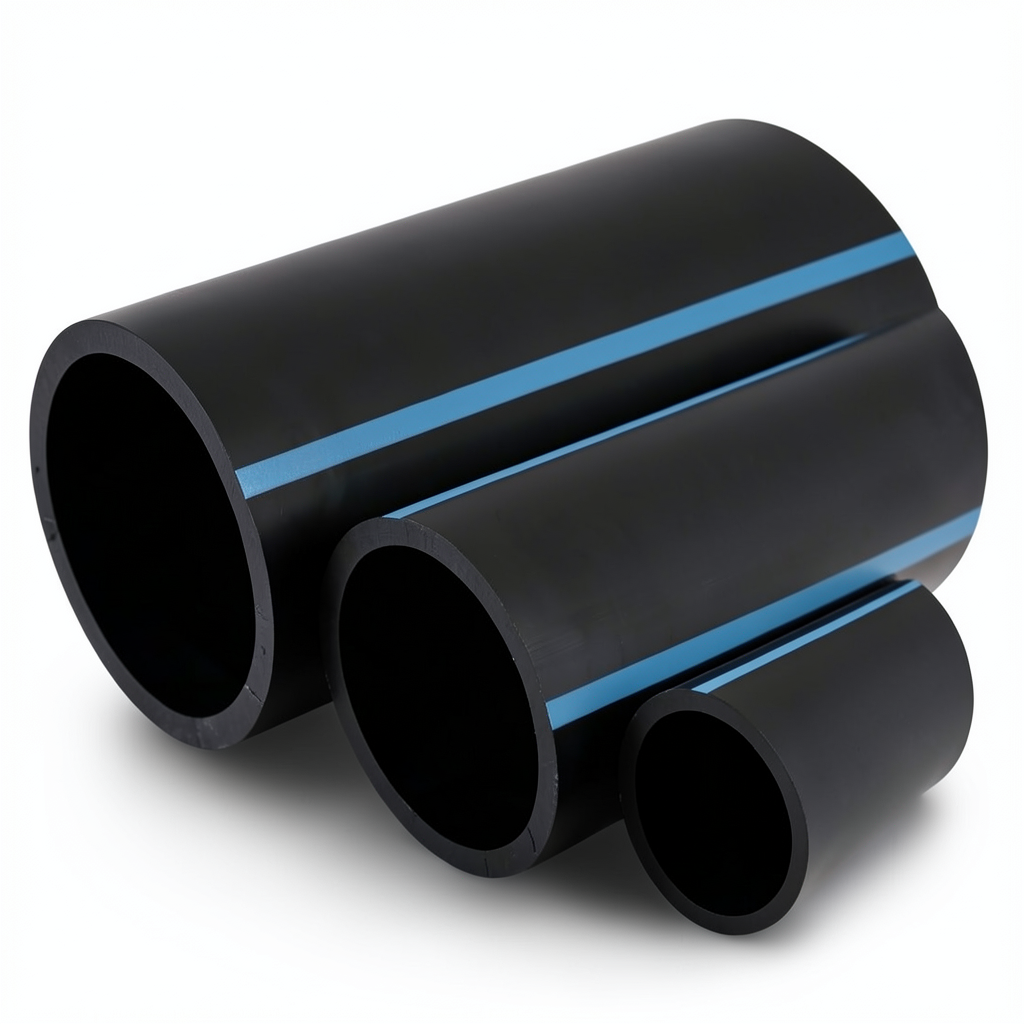 أنابيب HDPE الوطني ضغط 10 بار قطر خارجي 560 مم سمك 26.7 مم لون أسود
