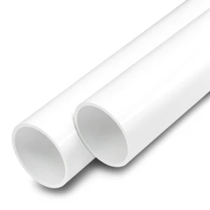 أنابيب UPVC مقاس 4 إنش سمك 4.4 مم ضغط اسمي 11 بار لون أبيض