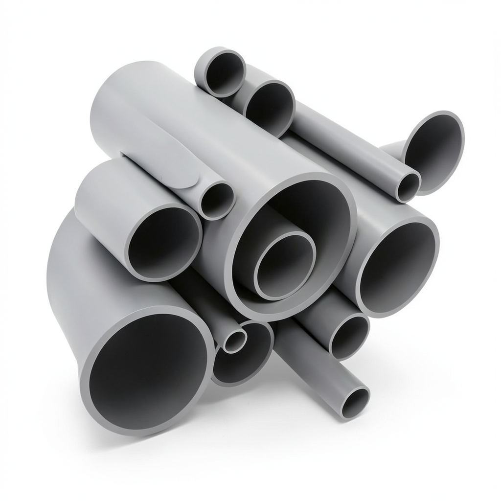 UPVC Pipes Schedule 80 Size 6 inch Thickness 10.97 mm Gray