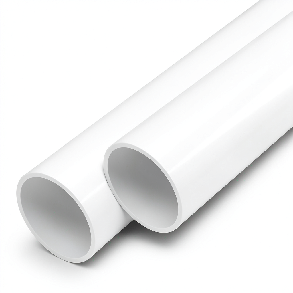 مواسير UPVC ضغط اسمي 8.6 بار مقاس 1/2 1 إنش سمك 1.5 مم لون أبيض