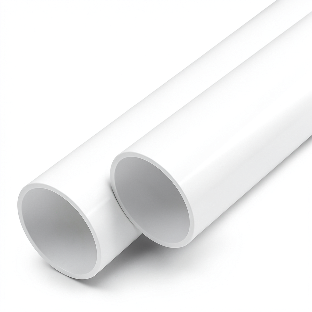 أنابيب UPVC ضغط اسمي 11 بار مقاس 1 إنش سمك 1.5 مم لون أبيض