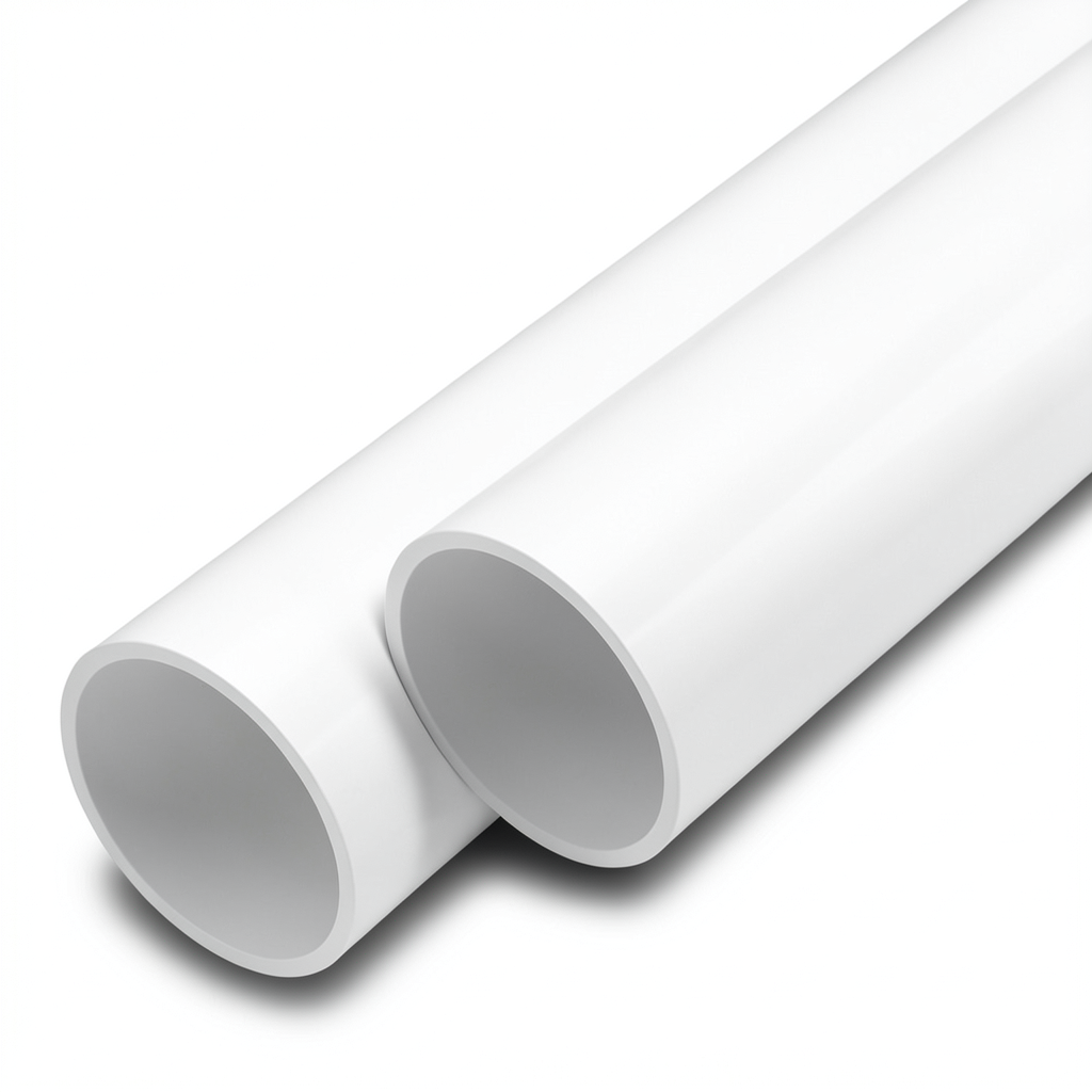 أنابيب UPVC ضغط اسمي 11 بار مقاس 2 إنش سمك 2.3 مم لون أبيض