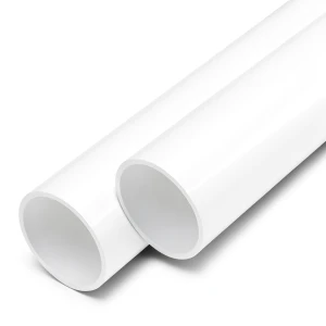 أنابيب UPVC مقاس 4 إنش سمك 4.4 مم ضغط اسمي 11 بار لون أبيض