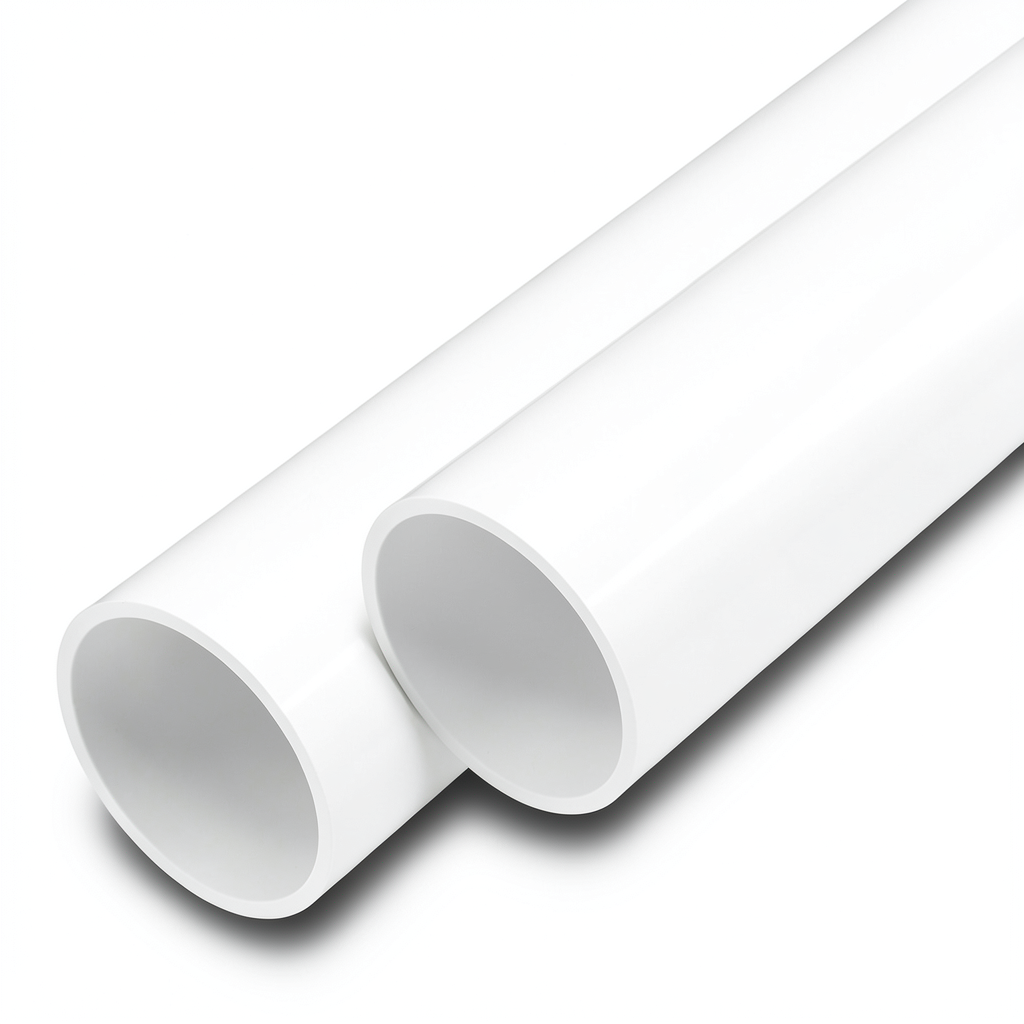 أنابيب UPVC ضغط اسمي 11 بار مقاس 8 إنش سمك 8.4 مم لون أبيض