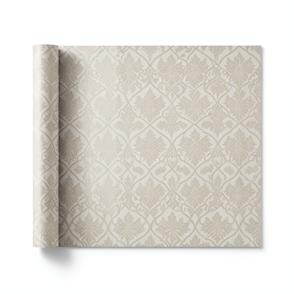 Patterned Wall Decoration 10m x 0.73m Beige Color, Model 56847