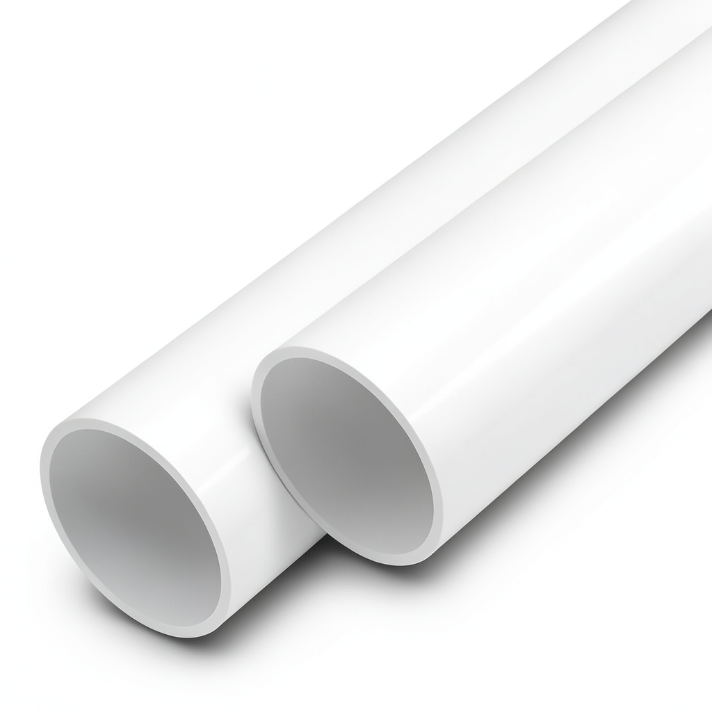 مواسير UPVC ضغط 20 بار قطر خارجي 110 مم سمك 8.1 مم لون أبيض