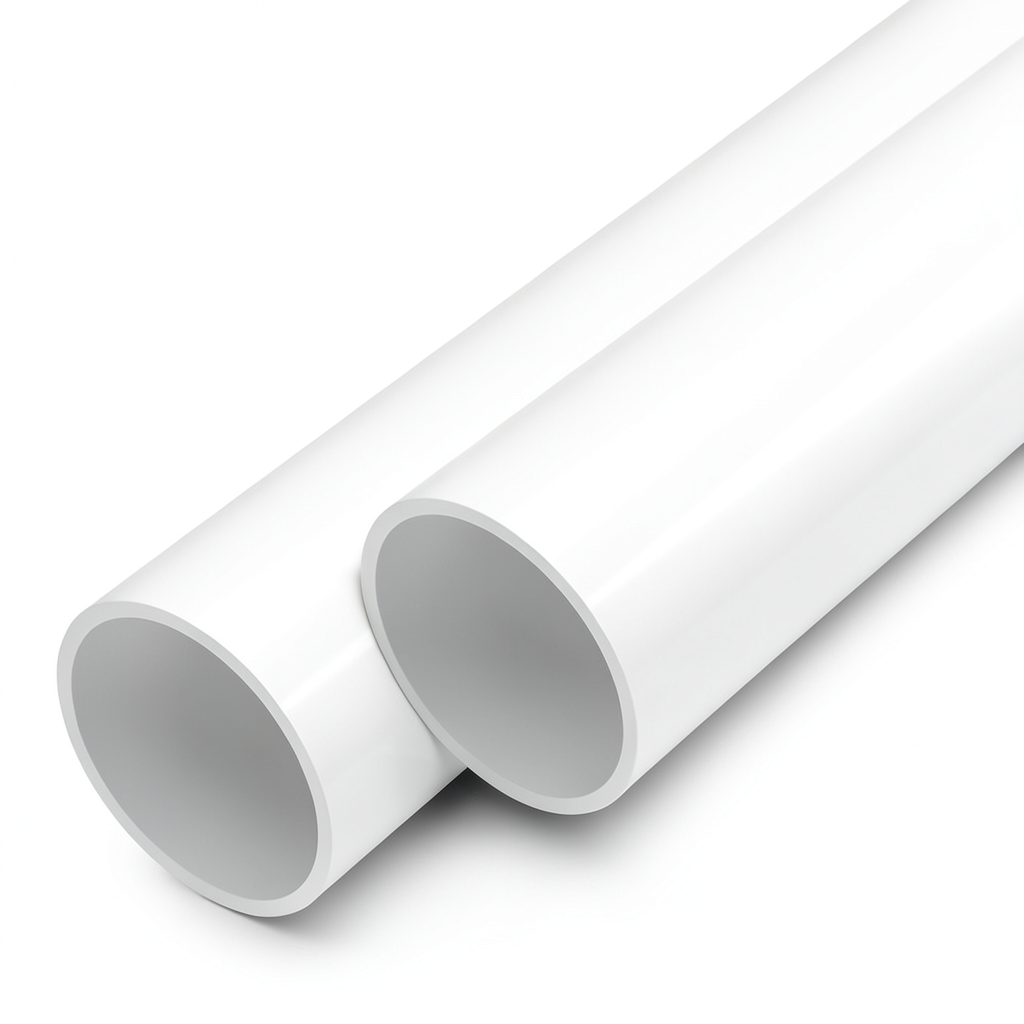 مواسير UPVC ضغط اسمي 13.8 بار مقاس 1/4 1 إنش سمك 2 مم أبيض