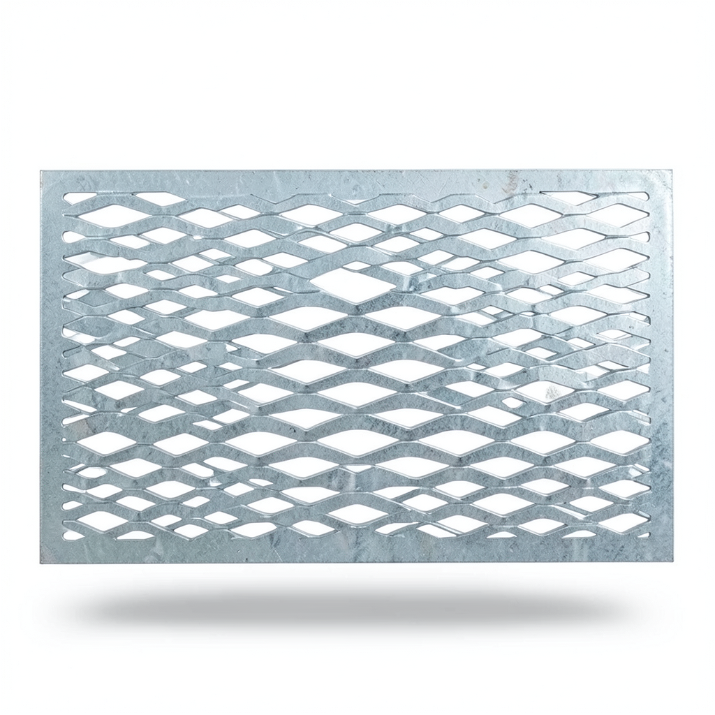 Galvanized Steel Expanded Metal Mesh Thickness 2 mm Width 2.44 m Length 2 m