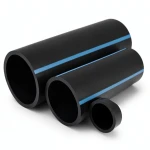 NPF HDPE Pipes for Water Networks Pressure 6 Bar Outside Diameter 110 mm Thickness 2.7 mm Black