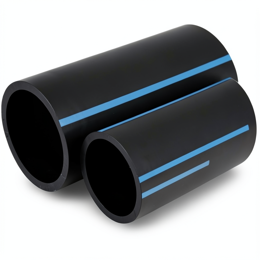 مواسير HDPE الوطني لشبكات المياه ضغط 6 بار قطر خارجي 180 مم سمك 4.4 مم لون اسود