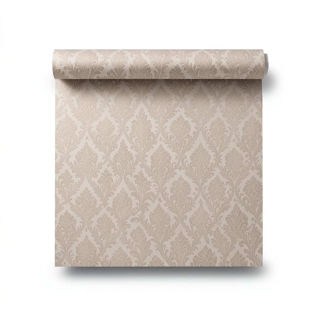 Patterned Wallpaper 10m x 0.73m Light Brown, Model 56827