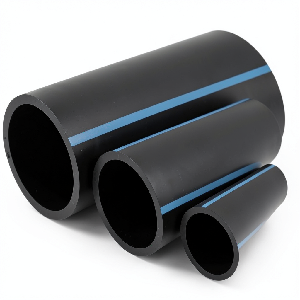 مواسير HDPE الوطني لشبكات المياه ضغط 6 بار قطر خارجي 280 مم سمك 6.9 مم لون اسود