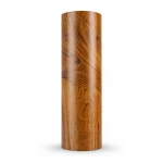 Premium Wood-Effect Vinyl Wallpaper - Amber Tone (Luxury Line)