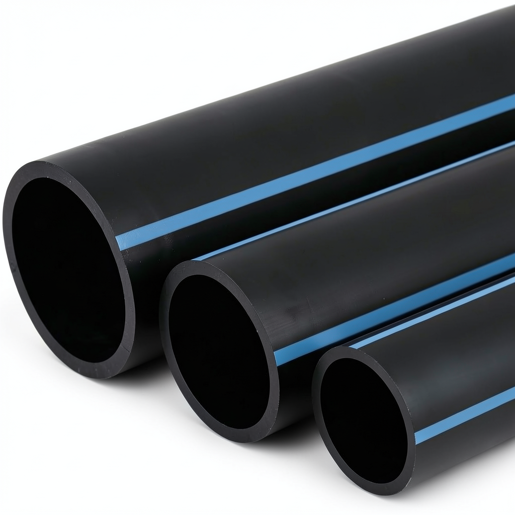مواسير HDPE الوطني لشبكات المياه ضغط 6 بار قطر خارجي 400 مم سمك 9.8 مم لون اسود