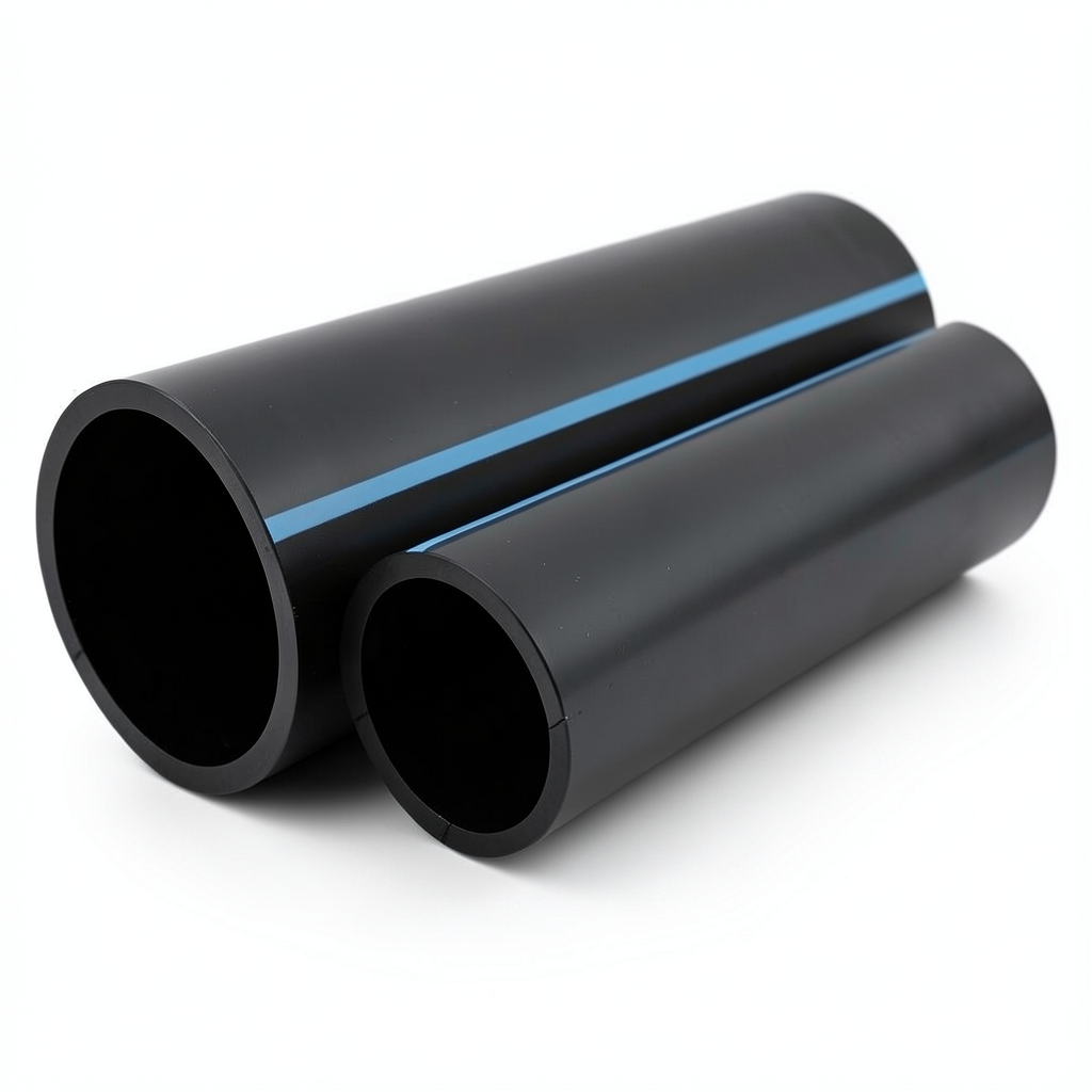 مواسير HDPE ضغط 8 بار قطر خارجي 110 مم سمك 3.4 مم لون أسود