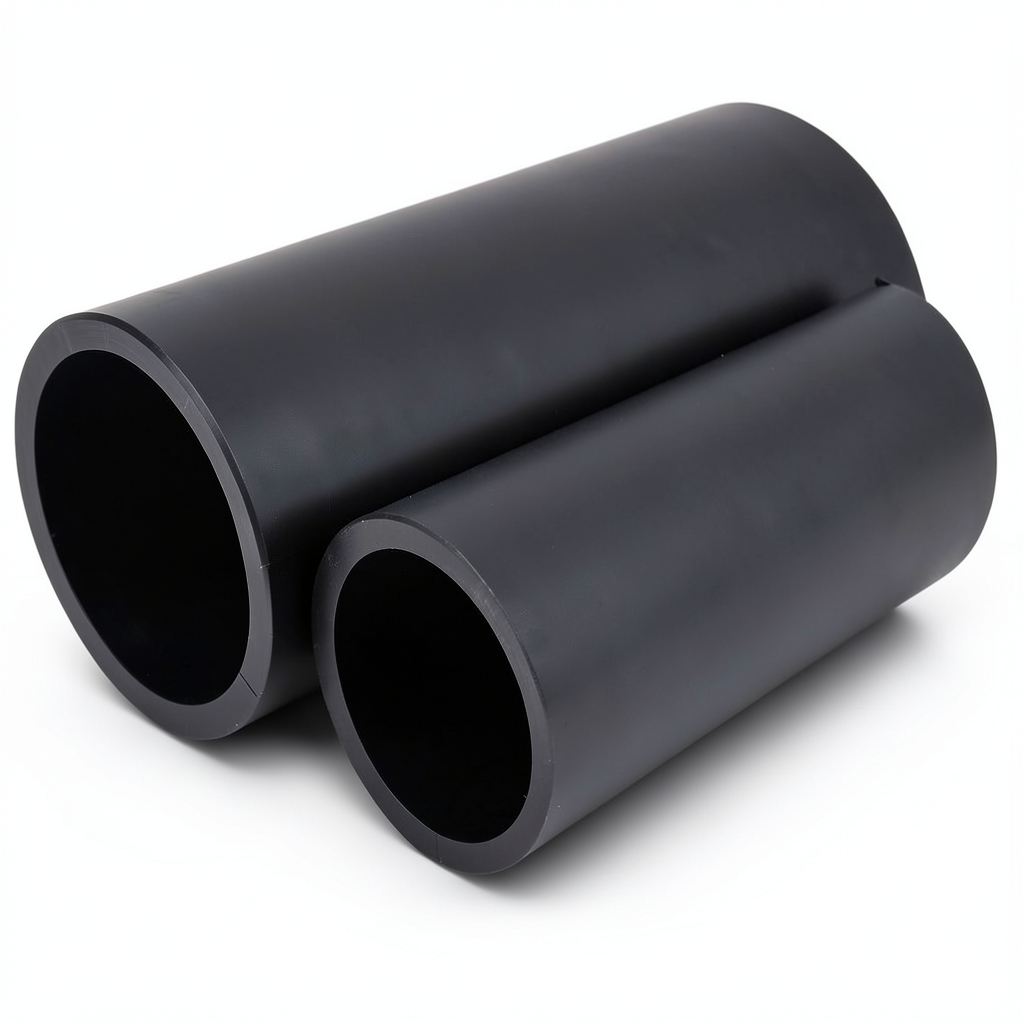 أنابيب HDPE الوطني ضغط 8 بار قطر خارجي 140 مم سمك 4.3 مم لون أسود