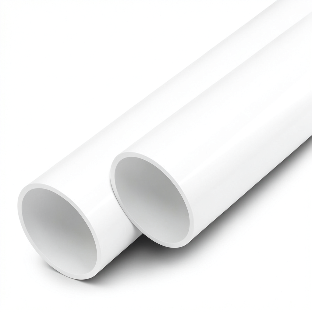 مواسير UPVC ضغط اسمي 13.8 بار مقاس 1/2 1 إنش سمك 2.3 مم لون أبيض