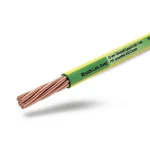 لفة سلك كهرباء تأريض نحاس مجدول 25 mm 450/750 فولت عزل PVC أخضر/أصفر | مجموعة كابلات الرياض