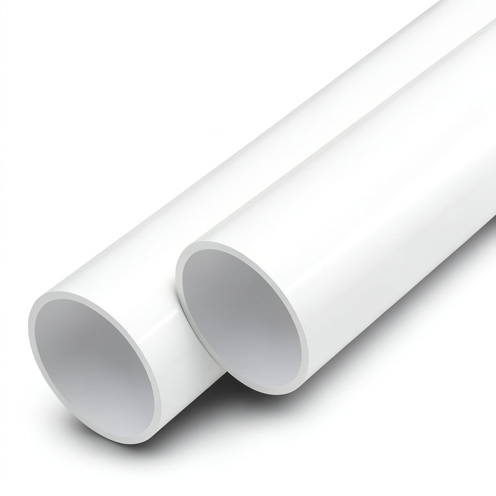 مواسير UPVC ضغط اسمي 13.8 بار مقاس 8 إنش سمك 10.4 مم لون أبيض