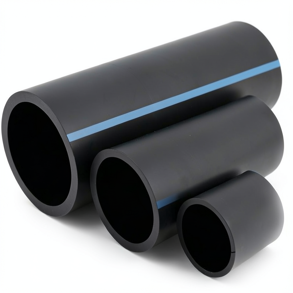 مواسير HDPE الوطني ضغط 16 بار قطر خارجي 140 مم سمك 10.4 مم لون أسود