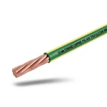 لفة سلك كهرباء تأريض نحاس مجدول 10 mm 450/750 فولت عزل PVC أخضر/أصفر | مجموعة كابلات الرياض