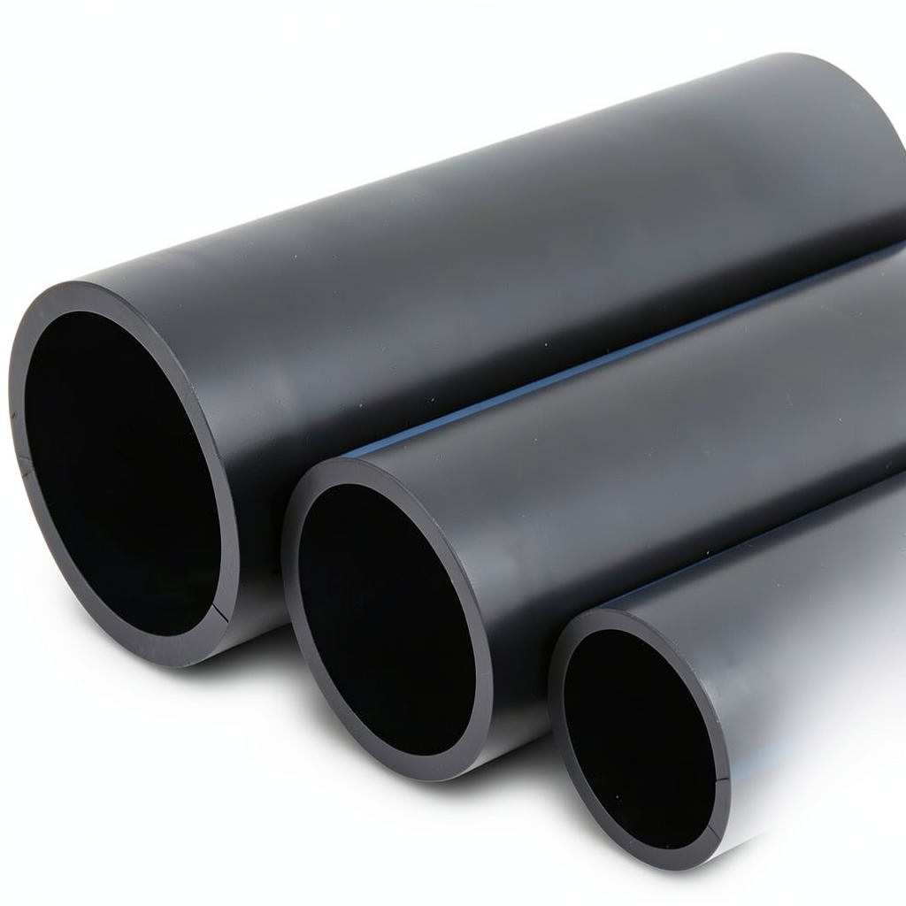 أنابيب HDPE الوطني ضغط 16 بار قطر خارجي 200 مم سمك 14.9 مم أسود