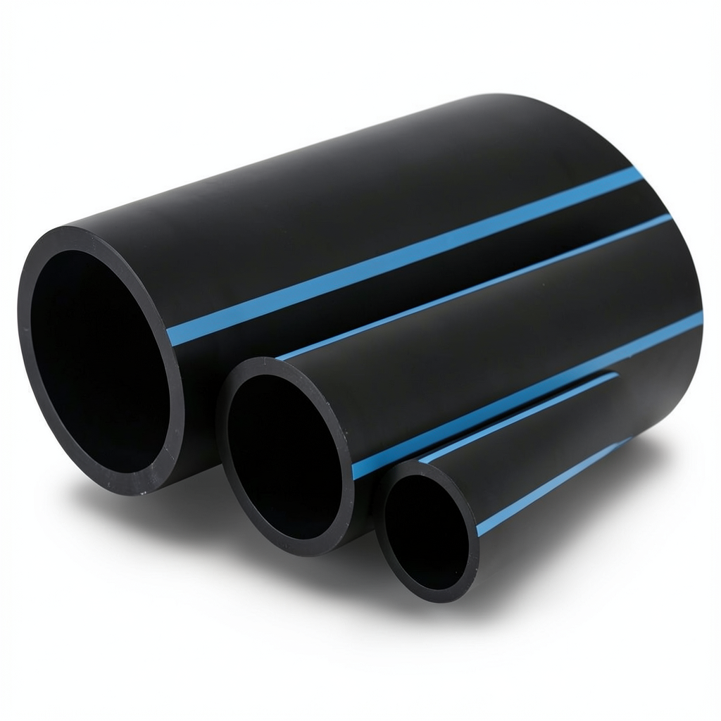 NPF HDPE Pipes Pressure 16 Bar Outside Diameter 225 mm Thickness 16.7 mm Black