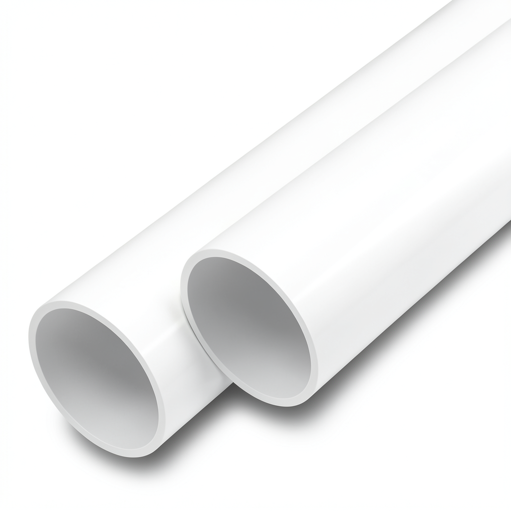 مواسير UPVC ضغط اسمي 17.2 بار مقاس 1/2 1 إنش سمك 2.9 مم لون أبيض