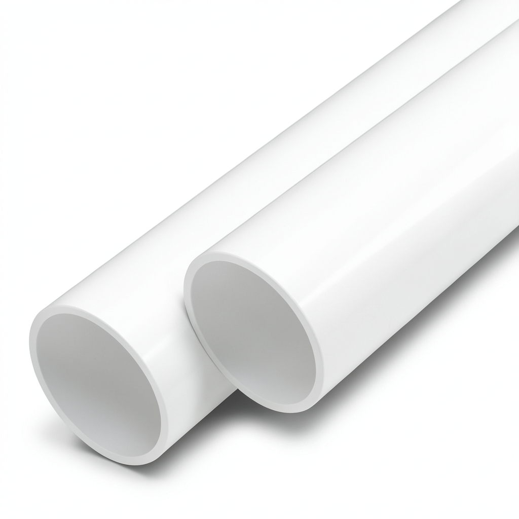 مواسير UPVC ضغط اسمي 17.2 بار مقاس 6 إنش سمك 9.9 مم لون أبيض