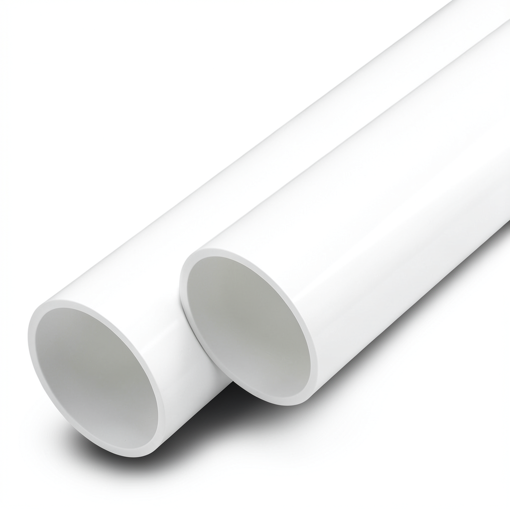 أنابيب UPVC ضغط اسمي 21.7 بار مقاس 1/2 إنش سمك 1.6 مم أبيض