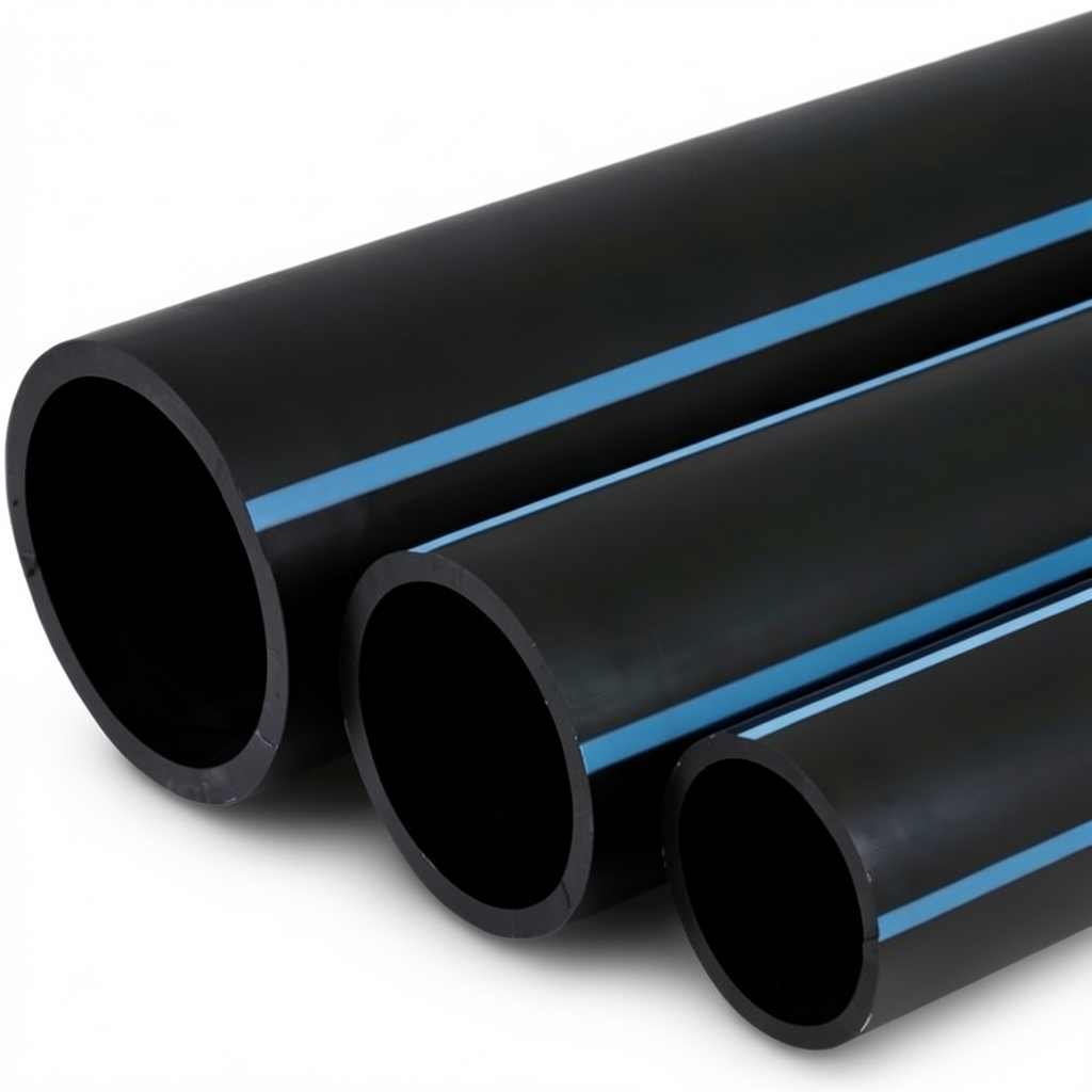 NPF HDPE Pipes Nominal Pressure 6 Bar Outside Diameter 125 mm Thickness 3.1 mm Black