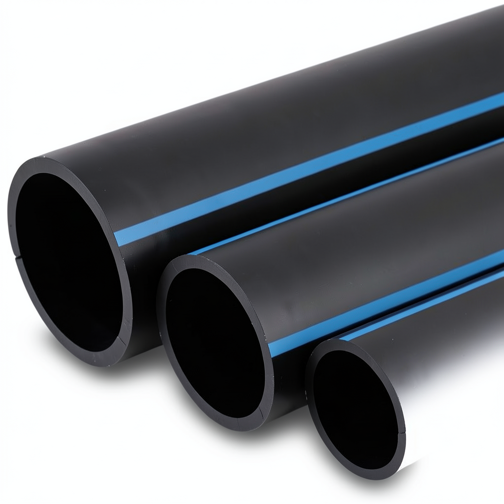 مواسير HDPE الوطني ضغط 6 بار قطر خارجي 250 مم سمك 6.2 مم لون أسود
