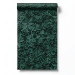 Dutch Floral Wall Covering 10m x 0.53m Dark Green