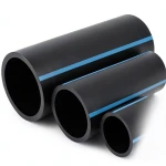 NPF HDPE Pipes Water Networks 6 Bar Pressure 315 mm Diameter 7.7 mm Thickness Black