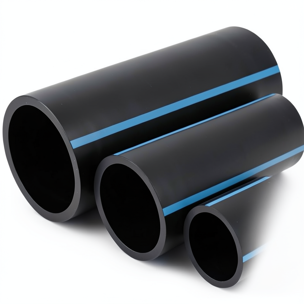 أنابيب HDPE لشبكات المياه ضغط 6 بار قطر خارجي 315 مم سمك 7.7 مم لون أسود