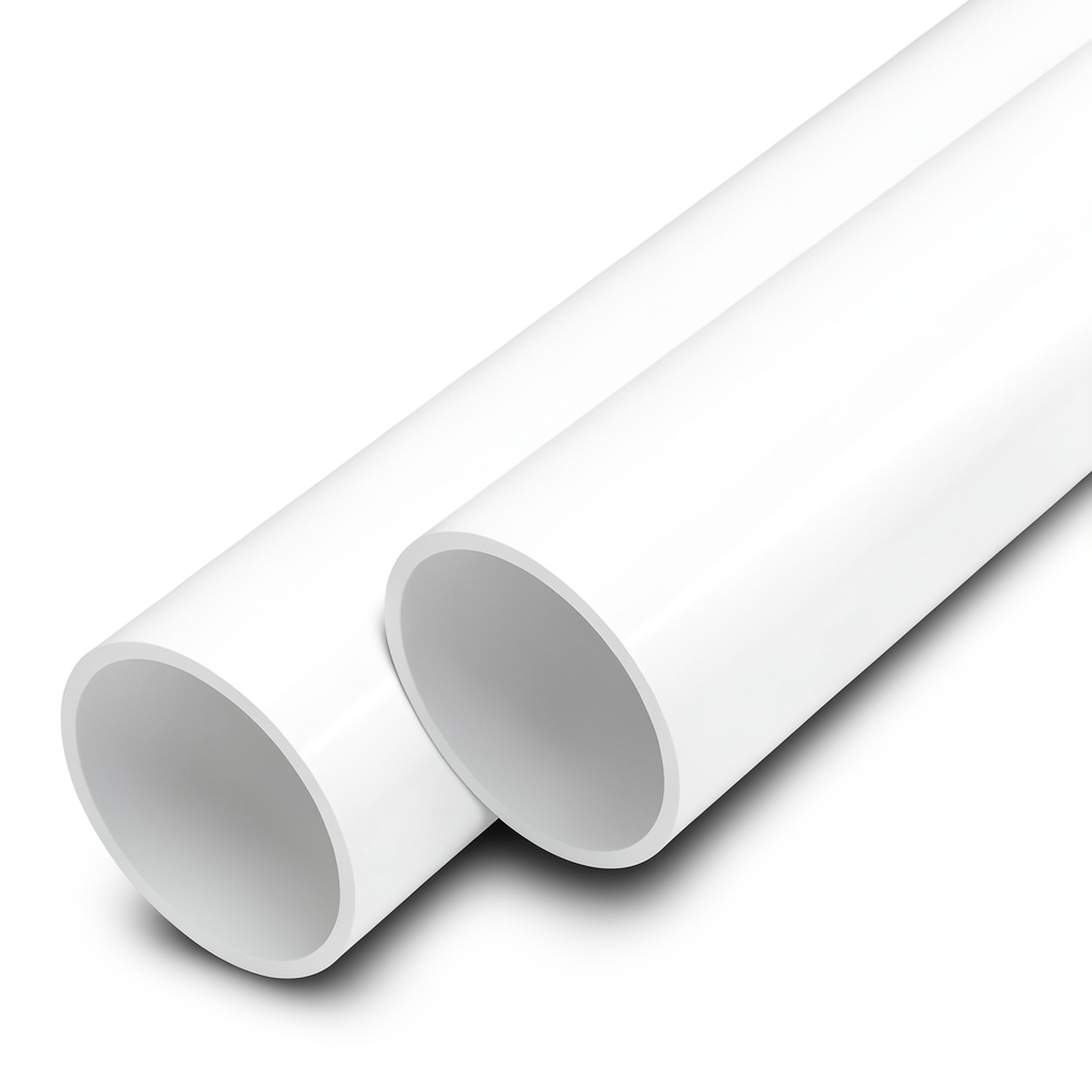 مواسير UPVC ضغط اسمي 13.8 بار مقاس 4 إنش سمك 5.4 مم لون أبيض