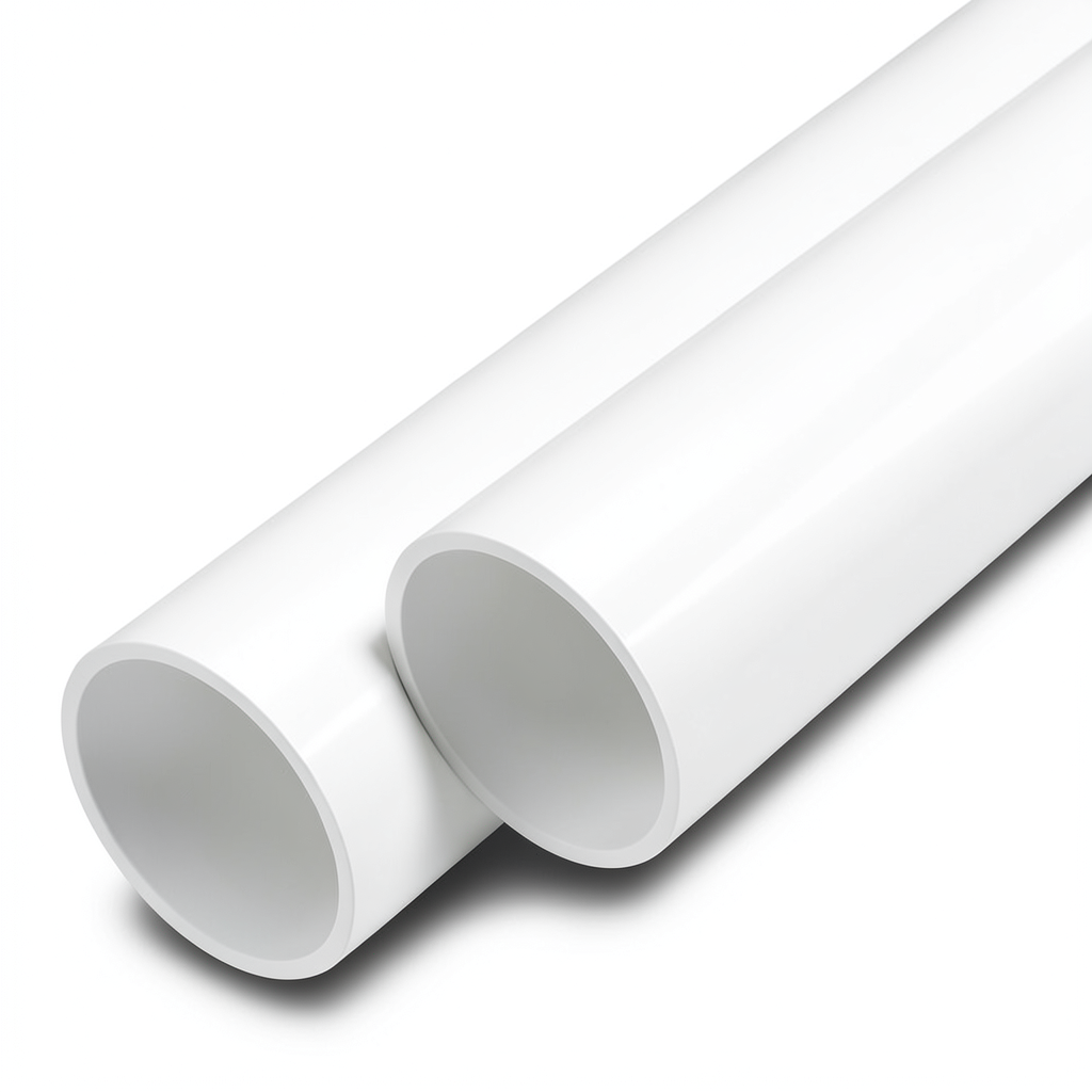 مواسير UPVC ضغط اسمي 13.8 بار مقاس 8 إنش سمك 10.4 مم لون أبيض